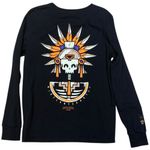 Squalo Día de los Muertos Long Sleeve Tee Black Medium Skull Aztec Graphic Photo 10