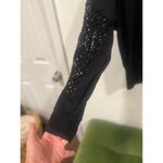 Womens tns TENNIS Crew Neck crochet Cotton Sweater XS Black Photo 3