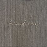 Grey “Kindness” Short Sleeve Ribbed Crop Top Gray Size undefined Photo 3