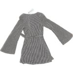 Audrey 3+1  | NWT Olive and Cream Striped Bell Sleeve Wrap Dress | Small Photo 1