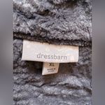  Womens Dress Barn Fleece Faux Fur Jacket Coat Black And Gray XL  Zip Photo 1