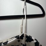Thirty/Thirty Cow Print Satin Mini Dress Large Black White Halloween Costume NWT Photo 3