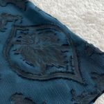 Ann Taylor Loft Floral Velvet Burnout Blouse Womens MP Blue Boho Dark Academia Photo 10