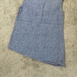 Garnet Hill Women’s Linen Tunic Top Asymmetrical Sleeveless in Chambray Blue 8 Photo 5