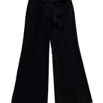 United Colors Of Benetton Wide Leg Pinstripe Pants Black White Stretch 40 / 10 Photo 0