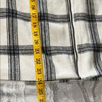 Crescent  Ivory and Charcoal Plaid Bomber Jacket with Faux Fur Collar Photo 8