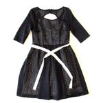 Plenty By Tracy Reese NWT Estella in Black Laser Cut Out Back Skater Dress 4 Photo 1