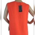 Colorblock Women’s V neck sleeveless in orange tank top size Large Photo 2
