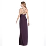 After Six Aubergine Spaghetti Strap Pleated Pocket Formal Dress 1514 Size 14 NEW Photo 4