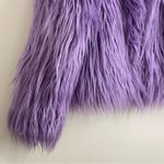 Lavender Faux Fur Shaggy Coat Jacket AILUBAODAN– Size S Purple Photo 5