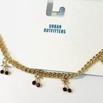 Urban Outfitters Cherry Charm Necklace NWT! Gold/ruby Photo 0