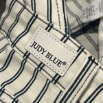 Judy Blue  Overalls Womens Large White Blue Painter Striped Stretch Boyfriend New Photo 5