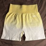 AYBL  Yellow Ombré Seamless Shorts Photo 1