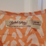 Faded Glory  Vibrant Orange and White Blouse Photo 1