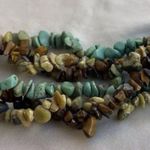 Vintage Native American Navajo Turquoise chunk Bead multi strand Necklace 21” Blue Photo 2
