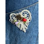 shirt dress denim jean 1990s cottagecore grannycore blue white Size XL Photo 2