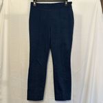 Diane Von Furstenberg  Size 4 Farrah Flat Front Pants‎ Blue Career Straight Leg Photo 1
