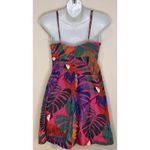FARM Rio Macaw Multicolor 100% Linen Mini Dress Size S Small EUC!! Photo 3