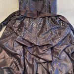 Jessica McClintock Vintage 80s  Gunne Sax Prom Dress Strapless Metallic Gray sz3 Photo 5