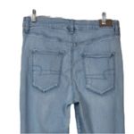 American Eagle  Skinny Jean Mid Rise Light Wash Next Level Stretch Women Size 10 Photo 3