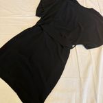 Charles Henry  Black Wrap Dress Photo 5
