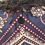 Billabong Hippie Boho Indie Colorful Textured Fringe Blazer Jacket Size Medium Photo 5