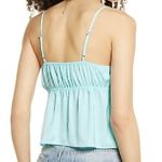 BP NEW NWT  NORDSTROM Plus Size Bow Detail Tank Top Aqua Turquoise Blue Cami 1X Photo 2