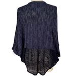 Knox Rose  Black Boho Bolero Open Cardigan Sweater Lace Crochet Back ~ Women's XL Photo 3