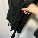 Moth x Anthropologie Anna Ribbed Side Tie Cardigan Black Size M Photo 6