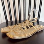 Joie  gold square toe strappy sandals size 6 Photo 7