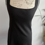 Free People  Mini Dress Black Sleeveless Square Neck Back Cut Out Party Cocktail Photo 0