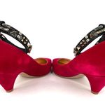 Valentino Garavani  Studded Velvet Crystal Embellished Ankle Strap Pumps EU 35 Photo 13