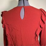 Loft Wild Currant Ruffle-Sleeve Peplum Top Photo 8