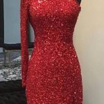Sherri Hill Red  Short Homecoming Dress Photo 0