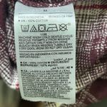 Old Navy  The Boyfriend Shirt Medium Plaid Flannel Raisin Arizona‎ Burgundy Photo 6