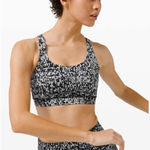 Lululemon Energy Bra In Urban Block Ice Grey Black Size 8 Photo 0