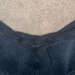 ZARA Baggy Slouchy Fit Paperbag Jeans High Waist Cropped Ankle Faded Black 8 Photo 5