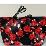 Victoria's Secret Victoria’s Secret Black Red Pink Rose Roses Floral Tote Shoulder Bag Purse Satchel Pocketbook Handbag 🌹✨ Photo 2
