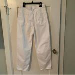 ZARA Jeans Womens Size 4 White High Rise Distressed 25" Inseam Photo 5