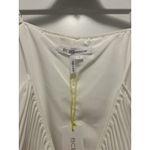 BCBGeneration New White Pleated Layer Chiffon Mini Dress Size Large Bride Beach Photo 5