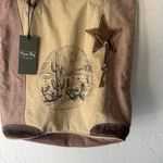 NWT Myra Bag Desert Cactus Print Canvas Leather Tote Bag Western Tan Photo 1