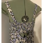 American Eagle  Sundress Daisy Floral Pattern Blue Medium NWT Photo 4