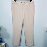 Loft  Slim Straight Leg Pencil Pants in Curvy Fit Dress Pants in Ecru Size 10 Photo 6