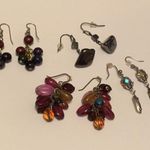 Lot Of 4 Costume Earrings Pierced Beaded Dangle Bead Photo 5