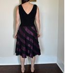 Whimsigoth Black Purple Midi Dress Size 8 Photo 3