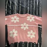 Pretty Flower Pearl Sweater Women’s Sz Small EUC Pink Photo 6
