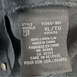 Tribal linen button down shirt size XL Black Photo 3