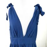 House of Harlow 1960 Blue Tired Linen Tie Strap Dress Size Large Photo 1