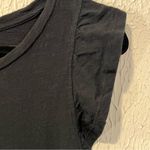 Z Supply  Black Blakely Slub Ruffle Sleeveless Midi Dress size small Photo 9