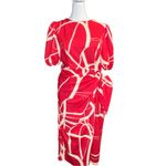 London Times  Red Patterned Dress. New Photo 3